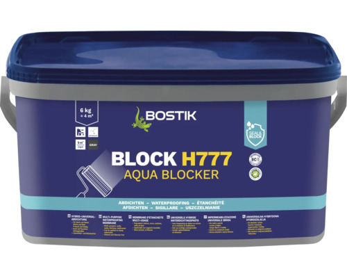 Étanchéité liquide universelle hybride Bostik BLOCK H777 AQUA BLOCKER 6 kg Étanchéité liquide universelle hybride Bostik BLOCK H777 AQUA BLOCKER 6 kg