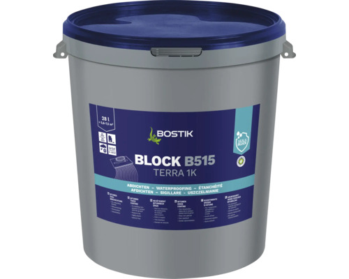 Revêtement bitumineux épais Bostik BLOCK B515 TERRA 1K+ 28 l