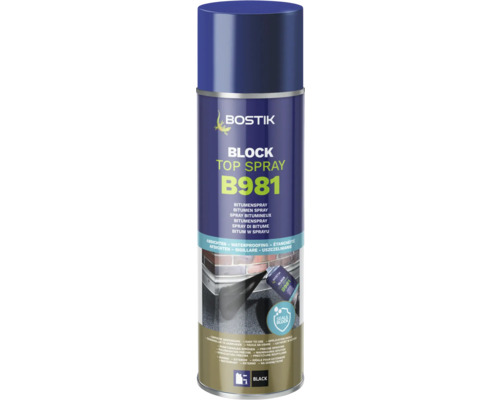 Spray bitumineux Bostik BLOCK B981 TOP SPRAY 500 ml Bostik Block Top Spray B981 Spray bitume