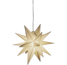 Papiersternleuchte mit Beleuchtung und Sternmuster