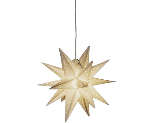 Papiersternleuchte mit Beleuchtung und Sternmuster