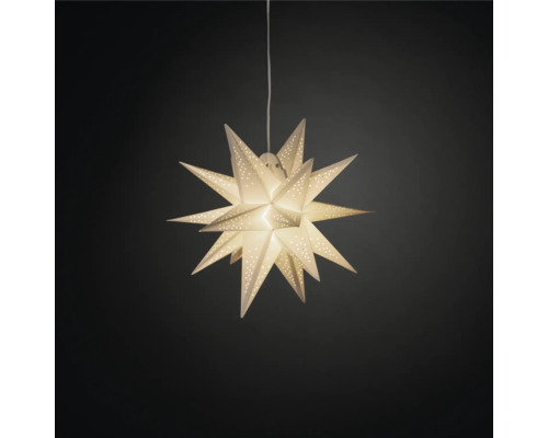3D Papierstern Konstsmide grau Sternförmige Papierleuchte mit Aufhängung.