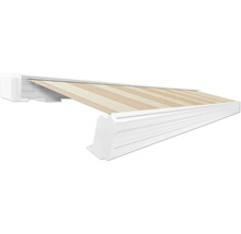 Store avec motif de tissu rayé.