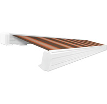 Store banne avec tissu à rayures marron