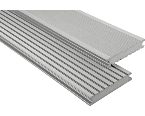 Handmuster zu Konsta WPC Terrassendiele Masivo Vollprofil gebürstet 26x145 mm grau