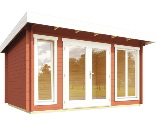 Abri de jardin avec porte double et fenêtres