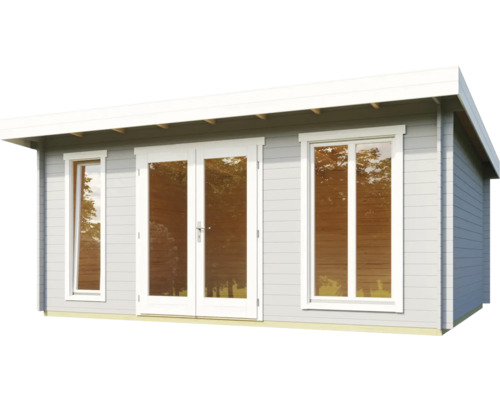 Abri de jardin avec fenêtres et porte double