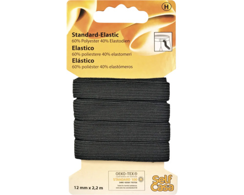 Standard Elastic 12 mm x 2,2 m schwarz