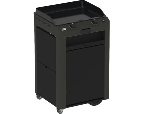 Chariot de barbecue à gaz Eno avec plaque de cuisson et deux boutons rotatifs