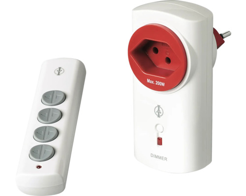 Funk Adapter Dimmer Set mit Handsender weiss