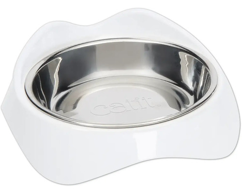 Gamelle pour chat Catit nul blanc argent