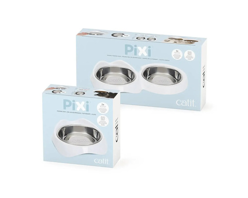 Gamelle pour chat double en emballage du produit