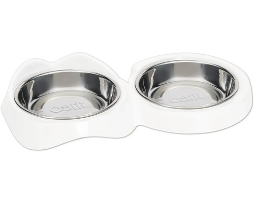 Gamelle pour chat Catit nul blanc argent