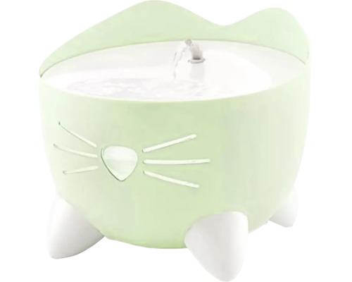 Fontaine catit Pixi Fountain vert menthe 2,5 l, fontaine pour chat fonctionnement sur secteur Fontaine à eau pour chat en forme de chat avec gargouille