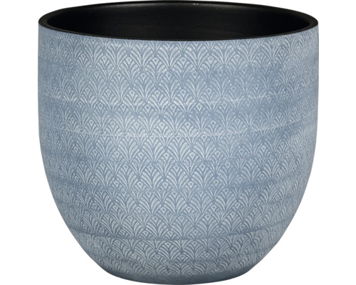 Pot de fleurs Passion for Pottery grès cérame 14 x 14 x 12 cm bleu