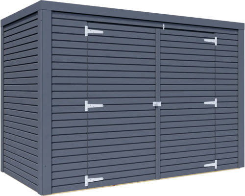 Abri de jardin en bois avec double porte et ferrures
