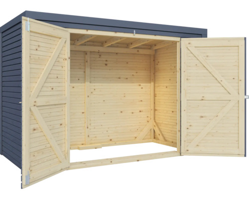 Abri de jardin en bois avec double porte