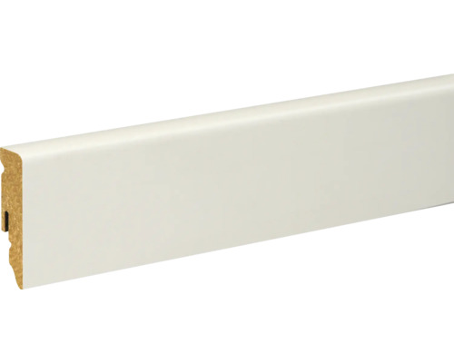 Plinthe blanche avec avec système de clip 15x58x2400 mm