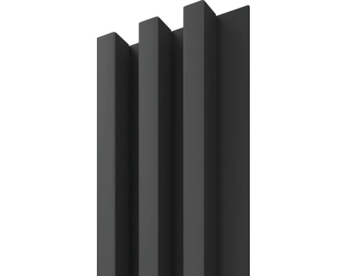 Dekorpaneel Linea Slim 3 schwarz 30x150x2650 mm