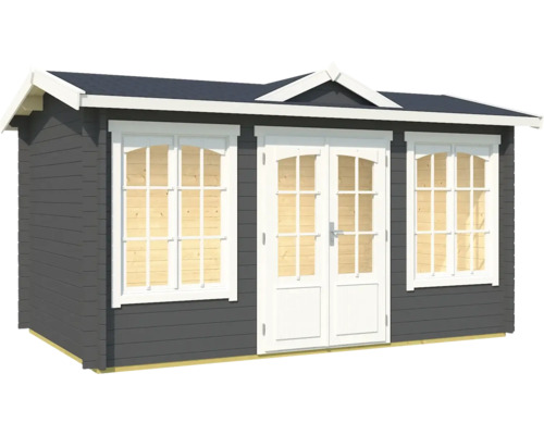 Abri de jardin avec porte double et fenêtres