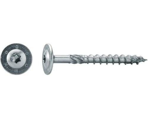 JD Plus Konstruktionsschraube Tellerkopf mit I-Stern 10 x 120 mm galvanisch verzinkt 50 Stück
