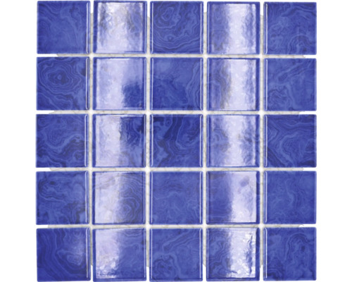 Mosaïque céramique SD 641N carré uni Marine Blue brillant 30,4x30,4cm