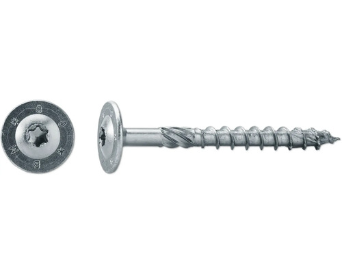 JD Plus Konstruktionsschraube Tellerkopf mit I-Stern 10 x 260 mm galvanisch verzinkt 25 Stück