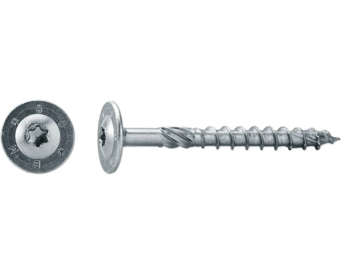 JD Plus Konstruktionsschraube Tellerkopf mit I-Stern 10 x 380 mm galvanisch verzinkt 25 Stück