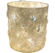 Lanterne décorative en verre avec motif étoilé