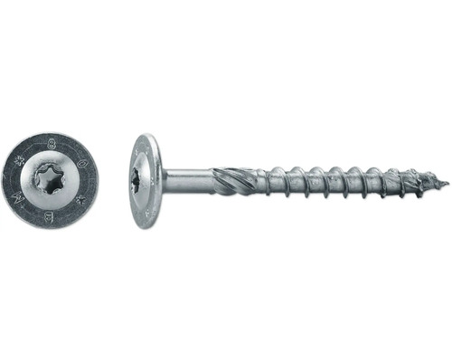 JD Plus Konstruktionsschraube Tellerkopf mit I-Stern 10 x 400 mm galvanisch verzinkt 25 Stück