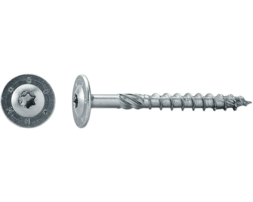 JD Plus Konstruktionsschraube Tellerkopf mit I-Stern 10 x 450 mm galvanisch verzinkt 25 Stück