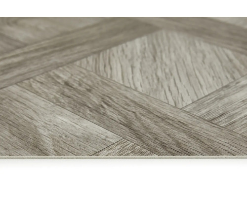 Nahaufnahme von Vinylboden in Fischgrätmuster