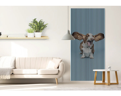 Panneau décoratif avec motif de chien dans le salon