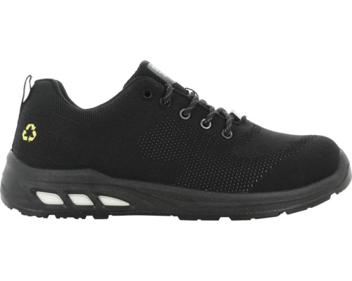 Chaussures basses de sécurité Safety Jogger Ecofitz S1P noir taille 41 Chaussure de sécurité noire avec lacets et symbole de recyclage