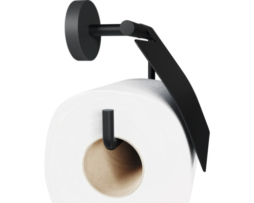 Porte-papier toilette en métal avec rouleau de papier toilette