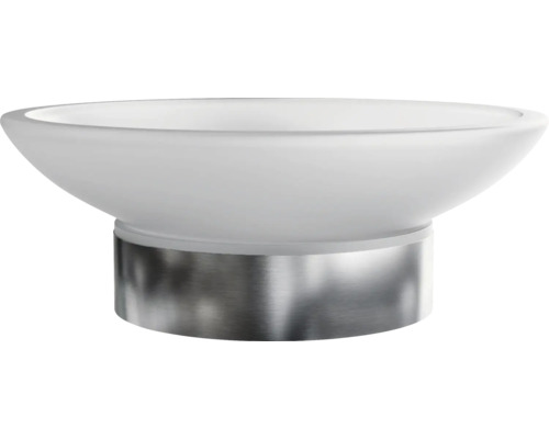 Porte-savon en verre et métal