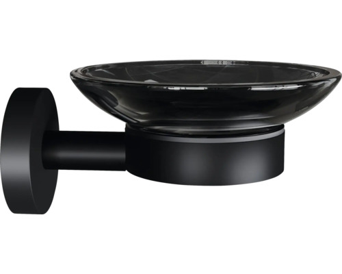 Porte-savon mural noir