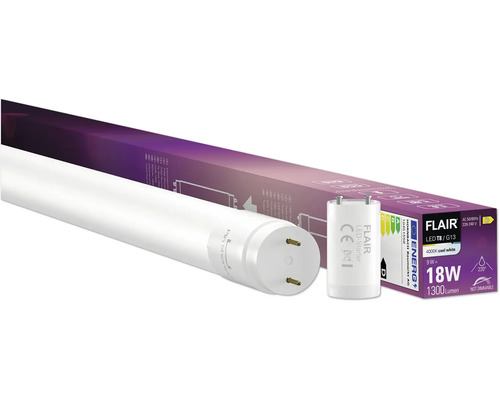 Tube LED Flair T8 G13 avec starter LED et emballage