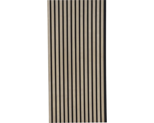 Akustikpaneel aus Holz mit vertikalen Lamellen