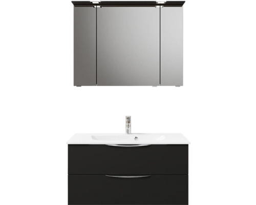 Ensemble de meubles de salle de bains pelipal Sunline 300 97 cm noir mat 3 pièces SET-164-214