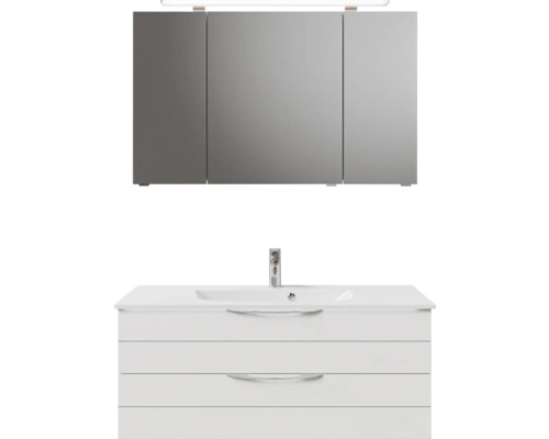 Ensemble de meubles de salle de bains pelipal Sunline 300 117 cm blanc 3 pièces SET-164-226