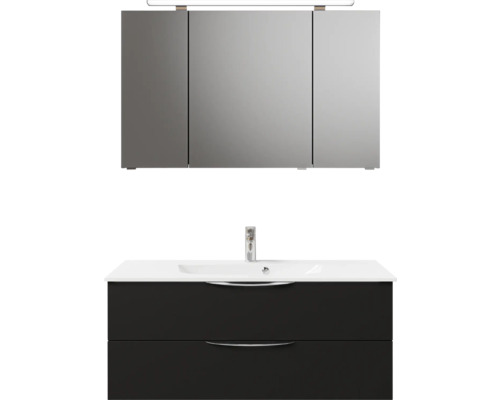 Ensemble de meubles de salle de bains pelipal Sunline 300 117 cm noir mat 3 pièces SET-164-230