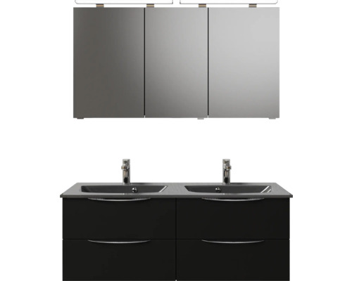 Ensemble de meubles de salle de bains pelipal Sunline 300 132 cm noir mat 3 pièces SET-164-254