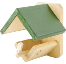 Mangeoire à oiseaux en bois pour montage mural