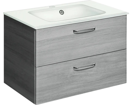 Waschtischunterschrank mit zwei Schubladen und Waschbecken