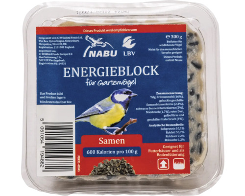 Wildvogelfutter CJ Wildlife Energieblock mit Samen Ganzjahresvogelfutter