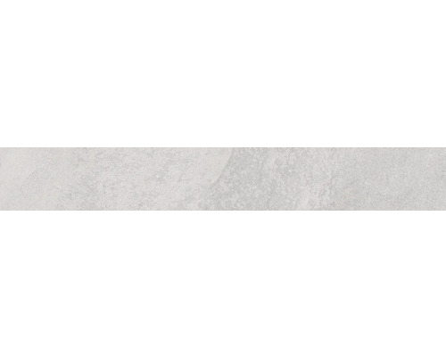 Plinthe de carrelage Revenant cloud 7.5x60 cm Carreau gris en grès cérame avec surface mate