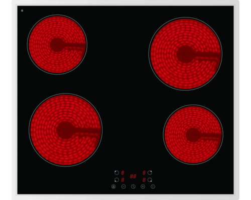 PKM EB-C4G Glaskeramikkochfeld mit Rahmen 60 cm 4 Kochzonen autark
