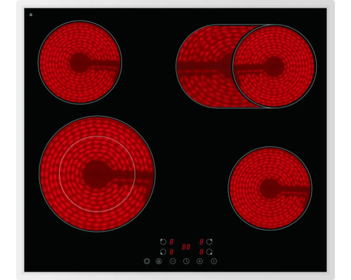 PKM EB-C4-2KBTCG Glaskeramikkochfeld mit Rahmen 60 cm 4 Kochzonen autark