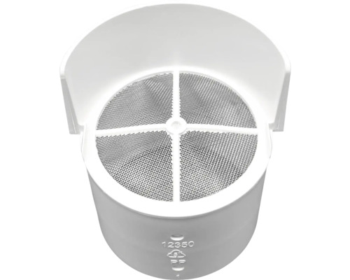 Bouchon de tuyau avec filet à insectes SEPARETT 50 mm Tiny® 1334-01 Filtre de gouttière en plastique avec tamis métallique